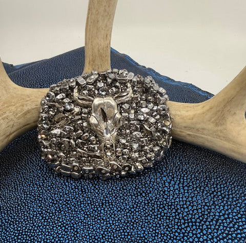 Original Small Oval Silver Steer