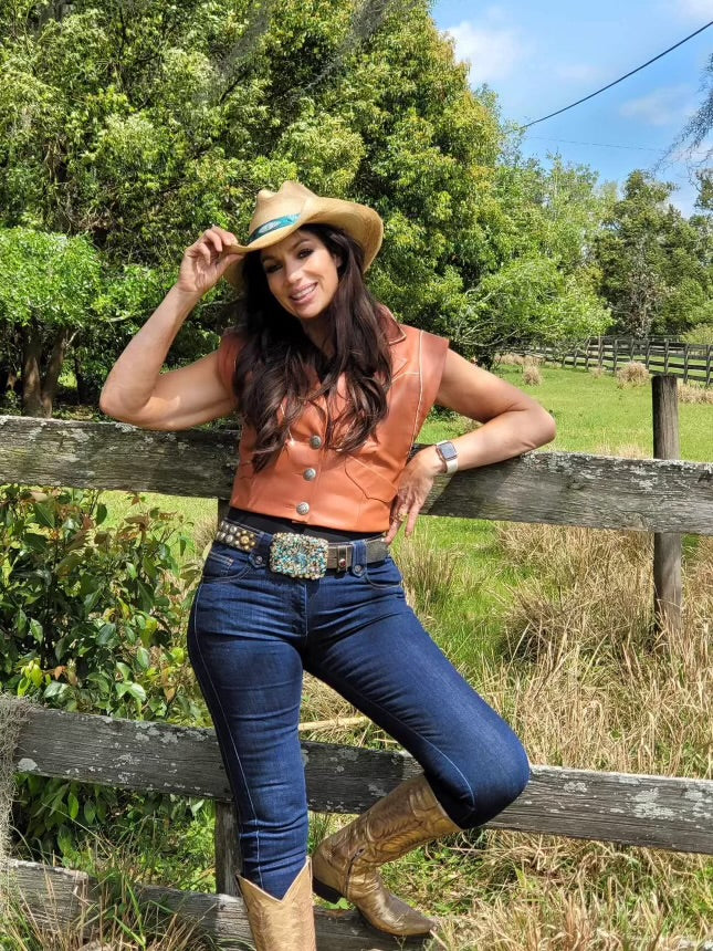 Turquoise Stingray & Alligator Hatband
