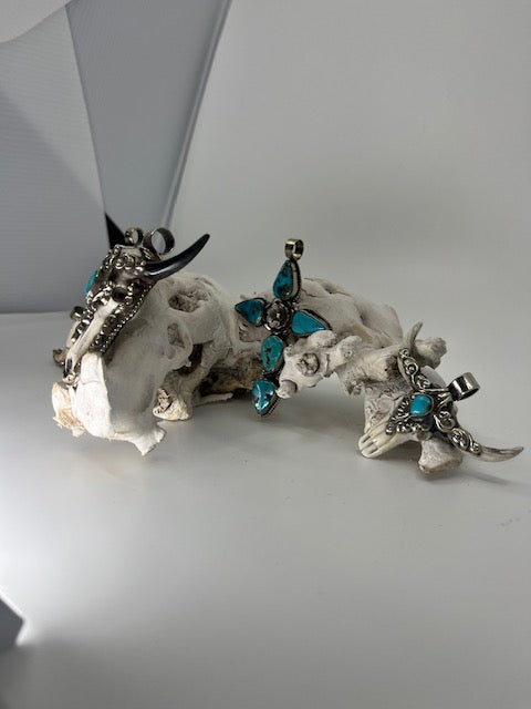 2" Steer Skull Pendant