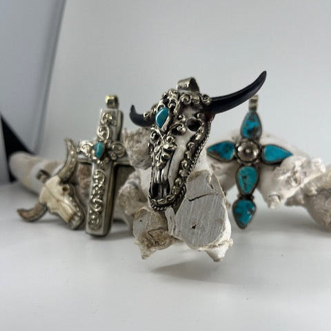 3" Steer Skull Centerpiece