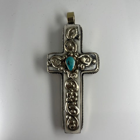 3.75" White Cross Pendant