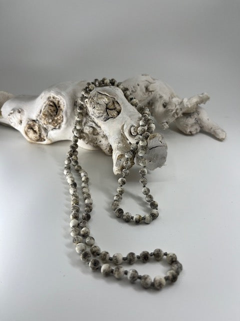 White and Cream Beaded Necklace
