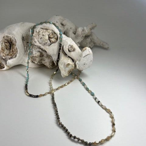 Turquoise MultiColored Crystal Necklace