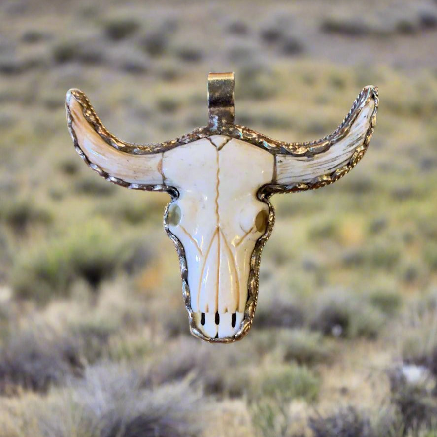2.5" Steer Skull Pendant