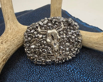 Original Small Oval Silver Steer