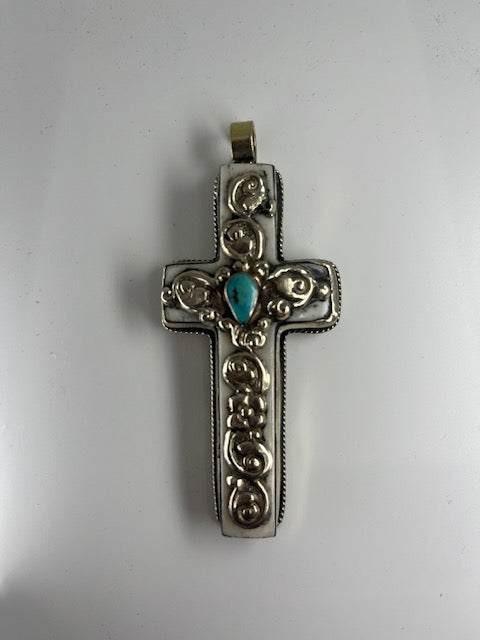 3.75" White Cross Pendant